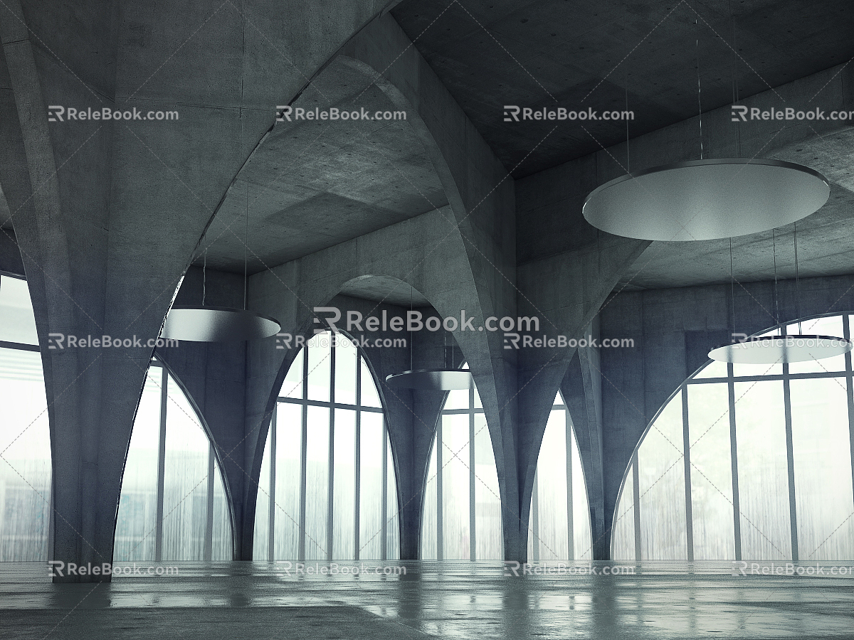 Modern Exhibition Hall 3d model