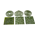 Various Shapes Maze Play Equipment Design Including Heart Square And Circular Patterns 3d model