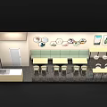 Container Building Buyer Lounge Interior With Modern Seating And Design Elements 3d model