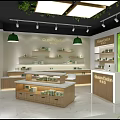 Modern Cosori Store Interior With Display Shelves Products Green Plant Decor And Wooden Counters