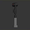 Handheld Gimbal 3D Model With Gray White Body And Red Indicator Light