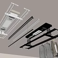 Drying rack lifting drying rack remote control clothes drying electric drying rack invisible drying rack 3d model