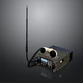 Portable Solar Powered Radio with Long Antenna Dual Speakers and Display Screen
