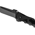 TRITON Tactical Folding Knife With Black Handle And Stainless Steel Blade