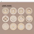 Various Decorative Lamp Panel Designs With Ornate Patterns For Home Decoration 3d model