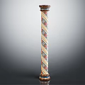 Modern Column Carved Column 3d model