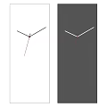 Minimalist Wall Clocks with Light and Dark Gray Backgrounds and Black Red Hands