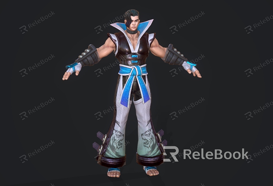 Fighter martial artist warrior game character model