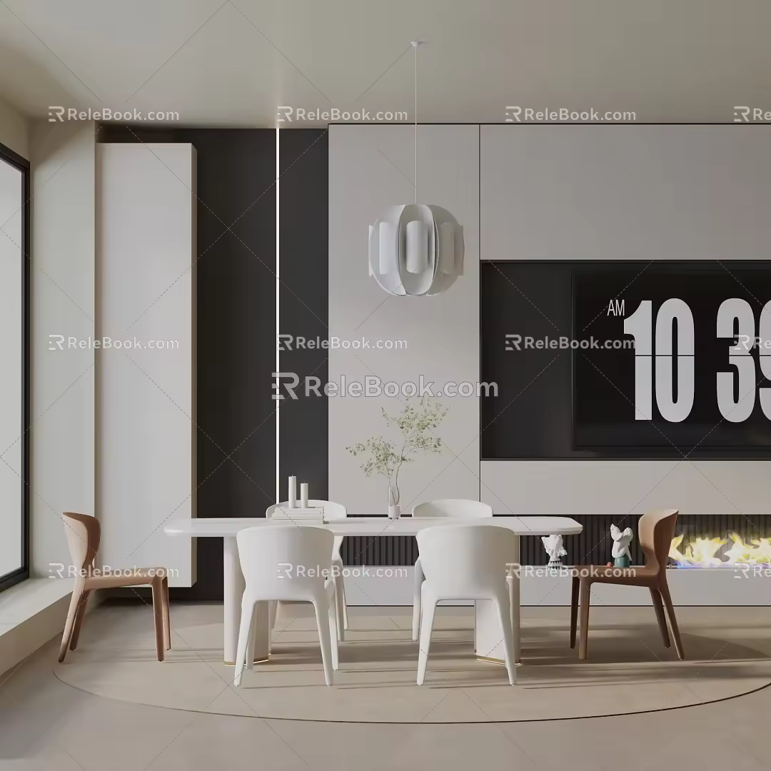 Modern table combination 3d model