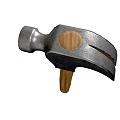 Durable Hardware Tool Hammer with Metal Head and Wooden Handle for DIY Projects