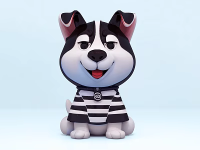 Dog Cute Pet Air Model Meichen Commercial Pet Activities Border Animal Husbandry 3d model