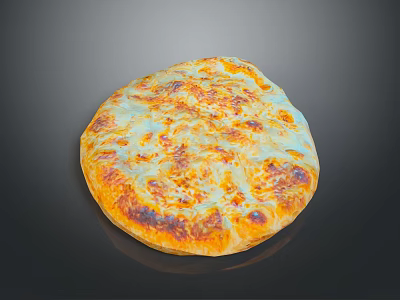 Freshly Baked Cheesy Pizza With Golden Crust And Melted Cheese Topping 3d model