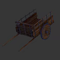 Modern Rickshaw Frame Car Wooden Frame Car 3d model
