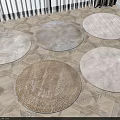 Elegant Round Rugs With Various Patterns And Soft Tones For Home Interiors 3d model