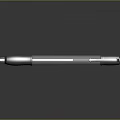 Sleek Silver Ballpoint Pen With Ergonomic Grip And Refillable Ink Cartridge
