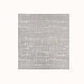 Gray Square Rug With White Abstract Grid Pattern For Modern Home Decor