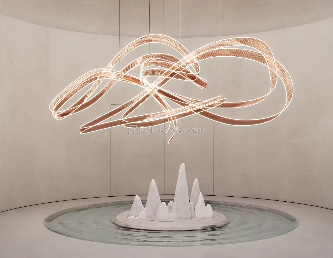 Modern chandelier 3d model