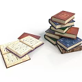 Unique Sculpture Carving Of Stacked And Open Books With Detailed Design