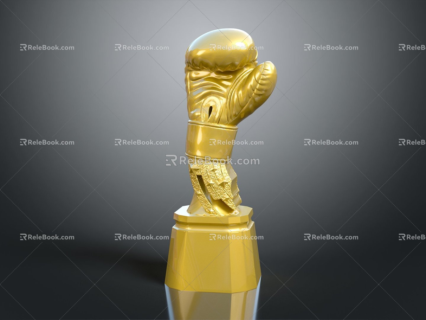 Hyundai Trophy World Cup Boxing Trophy Champion Trophy Gold Cup 3d model