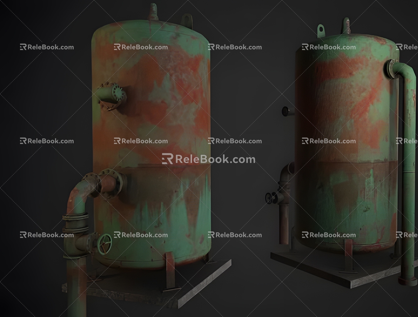 Realistic Old Water Tank Modern Realistic Industrial Equipment Facilities Old Water Tank 3d model