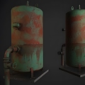 Realistic Old Water Tank Modern Realistic Industrial Equipment Facilities Old Water Tank 3d model