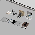 Modern Office Supplies Notepad Notebook 3d model