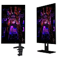 Dual Monitor Setup With Adjustable Stand And High Resolution Computer Displays