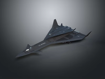 Advanced Stealth Combat Aircraft With Sleek Design As Modern Military Weapon 3d model
