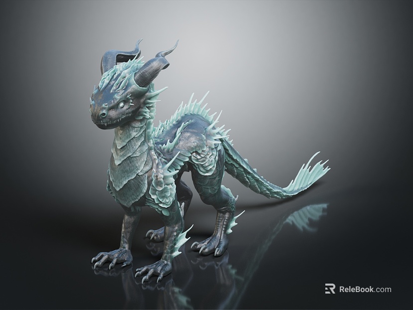 Modern game character sea dragon sea beast texture