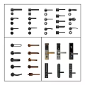 Assorted Modern Door Handles With Multiple Styles And Different Material Finishes For Home Use 3d model