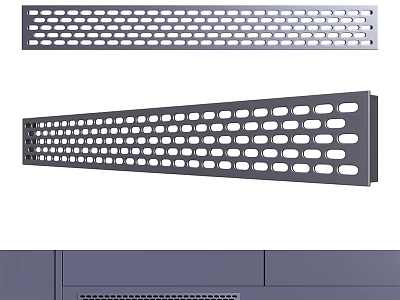 Building Exterior Wall With Perforated Panel Design And Modern Architectural Structure 3d model
