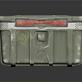 Green Military Style Storage Container With Red Stripe And 24H Label