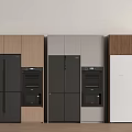 Modern embedded refrigerator cabinet 3d model
