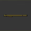 Yellow Long Range Sniper Rifle With Scope And Barrel On Gray Background 3d model