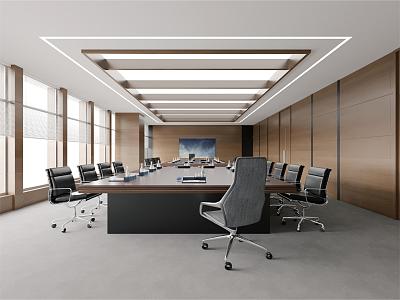 Log multi-function hall meeting room 3d model