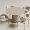 Modern Dining Table and Chair Combination 3d model