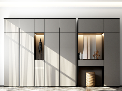 Modern wardrobe cabinet 3d model