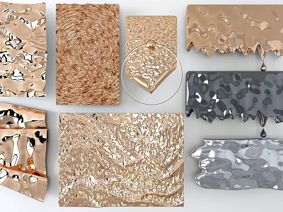 Luxurious Wall Decor With Diverse Textures And Finishes 3d model