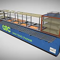Display Shelves For AFC Asian Food Channel With Multiple Tiers And Food Items