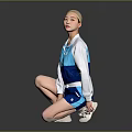 Blue And White Sports Jacket With Shorts Casual Clothing For Daily Wear