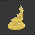 Decorative Peacock Shaped Fountain With Two Tiered Design And Circular Base