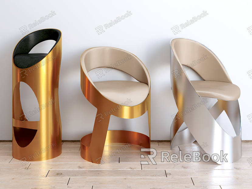 Light Luxury Single Chair Bar Chair model