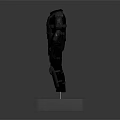 Black Tactical Body Armor With Shoulder And Leg Protection On Display Stand