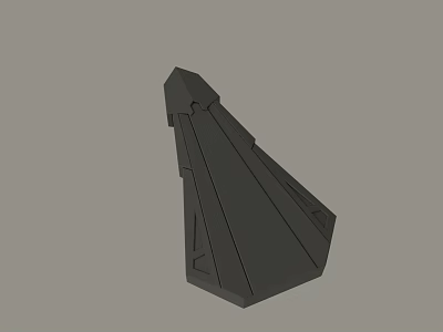 Black Geometric 3D Model With Sharp Edges And Angular Design Structure 3d model
