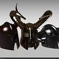 Mythical Horned Helmets Collection Featuring Red Gold And Silver Decorative Fantasy Designs