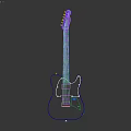 Stylish Electric Guitar With Black Body Light Wood Neck And Metal Strings For Music Lovers