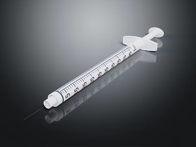 Medical Device Disposable Syringe With Clear Graduated Scale For Precise Injection 3d model