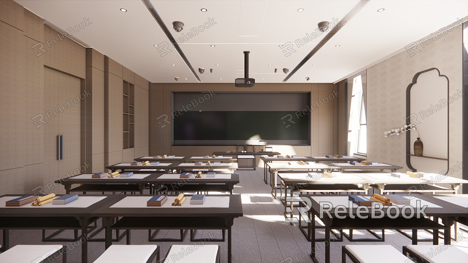 New Chinese Classroom School Classroom model