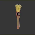 Paint Brush With Wooden Handle And Natural Bristles For Craft Projects