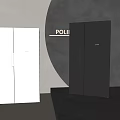 POLIFO Modern White And Black Refrigerators With Sleek Design In Illuminated